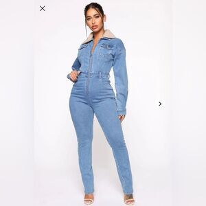 Faux Fur Collar Denim Jacket